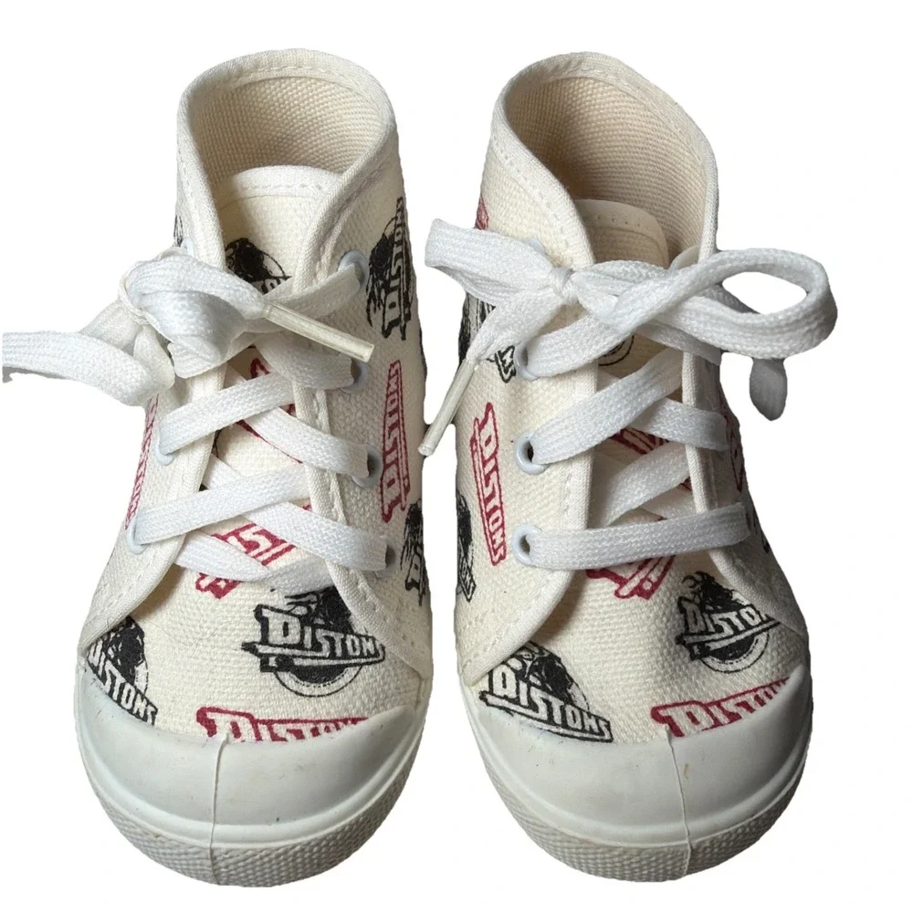 CHMC Kids NBA Detroit Pistons Baby High Top Shoes Size 2 Vintage Made In USA